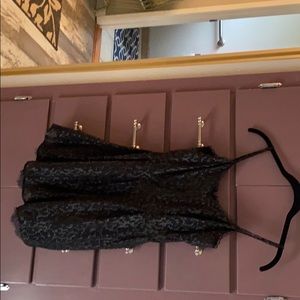 BCBGeneration Short Black Cheetah print romper